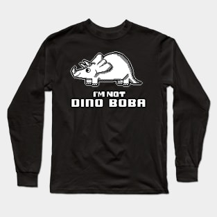 pixel art : is triceratops dino boba? Long Sleeve T-Shirt